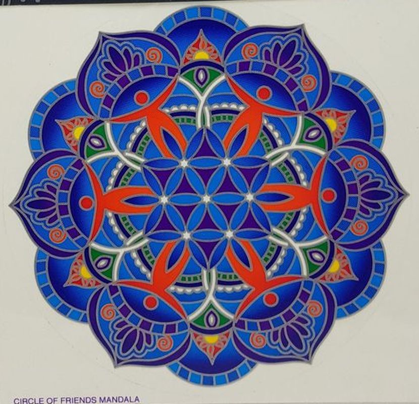 Mandala Circle of friends nalepovacia