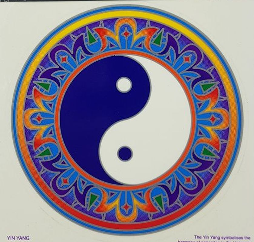 Mandala Yin Yang nalepovacia