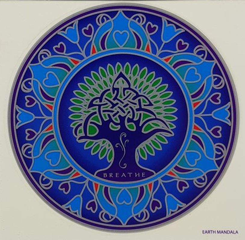 Mandala Earth nalepovacia
